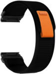 Ricardo Curea QuickFit 22 mm, nailon, negru, velcro (Garmin Fenix 7/6/5, Epix 2, MARQ 2 etc. )