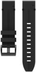 Ricardo Curea QuickFit 22 mm, din piele, neagră, cu cataramă neagră (Garmin Fenix 7/6/5, Epix 2, MARQ 2 etc. )