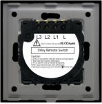 Luxion Intrerupator Triplu cu Touch din Sticla si Rama de Aluminiu LUXION RF433 Negru (LX-MT-R301A-B)