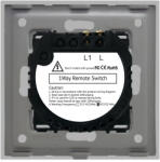 Luxion Intrerupator Simplu cu Touch din Sticla si Rama de Aluminiu LUXION RF433 Gri (LX-MT-R101A-GY)