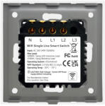 Luxion Intrerupator Dublu Wi-Fi cu Touch din Sticla si Rama de Aluminiu LUXION Alb (LX-WT2-201A-W)