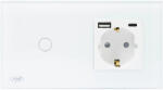 PNI Intrerupator simplu cu touch PNI SH115W cu priza USB-A si USB-C (PNI-SH115W)