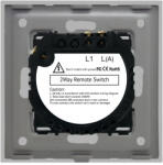 Luxion Intrerupator Simplu Cap Scara cu Touch din Sticla si Rama de Aluminiu LUXION RF433 Gri (LX-MT-R102A-GY)