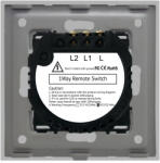 Luxion Intrerupator Dublu cu Touch din Sticla si Rama de Aluminiu LUXION RF433 Gri (LX-MT-R201A-GY)