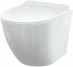 Alcadrain Ceramică - Toaletă suspendată cu scaun Slim, SoftClose, fără margini, alb WC SOLID (WC SOLID)