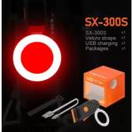 Spyral SX-300S Creativ kör alakú hátsó lámpa 24db LED, 20 lumen, USB-ről tölthető, fekete