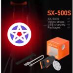 Spyral SX-500S Creativ csillag alakú hátsó lámpa 49db LED, 20 lumen, USB-ről tölthető, fekete