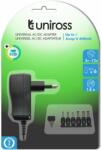 Uniross Univerzális adapter, 3-12 V, 6-féle csatlakozó, 600 mA, 7.2 W, EU (USMPS003EU)