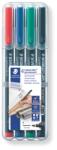 STAEDTLER К-т маркери Staedtler Lumocolor 318 OHP F, 4 цвята (21104-А)