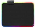 FixPremium - Pad pentru mouse cu RGB iluminare de fundal, 30x25cm, negru Mouse pad