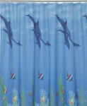 Aquamax Zuhanyfüggöny - DOLPHIN - Impregnált textil - 180 x 200 cm