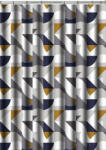 Aquamax Zuhanyfüggöny - SILVER MOSAIC - Impregnált textil - 180 x 200 cm