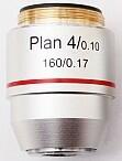 Plan akromatikus objektív 4x