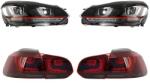 KITT Faruri LED VW Golf 6 VI (2008-2013) Golf 7 3D Design Red Strip GTI LED Dinamic cu Stopuri R20 Performance AutoTuning