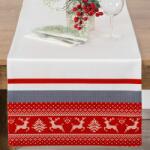 Eurofirany Noel bársonyos felszínű karácsonyi asztali futó Fehér 40x140 cm