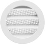 Dalap AVW fehér színű, fém szellőzőrács rovarvédő hálóval és karimával, Ø 80 mm (99990W)