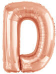 anagram Betű lufi 34" 86cm óriás Rosegold betű, D betű, (LUFI163773)