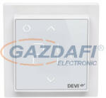 DEVI DEVIreg Smart Falba süllyeszthető érintőképernyős Wi-Fi termosztát intelligens időzítővel. Elefántcsont 230V (140F1142)