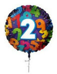  Szám, Számos fólia lufi 18" 45cm - 2-es lufi, 406002 (LUFI503668)