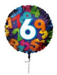  Szám, Számos fólia lufi 18" 45cm - 6-os lufi, 406006 (LUFI990333)