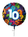  Szám, Számos lufi 18" 45cm - 10-es lufi, 406010 (LUFI886889)