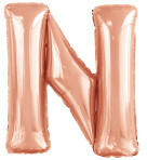 anagram Betű lufi 34" 86cm óriás Rosegold fólia betű, N betű, (LUFI733918)