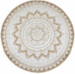 vidaXL kör alakú, fonott juta szőnyeg nyomott mintával 210 cm 343588