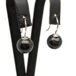 R. M. ékszer Fülbevaló golyó heliotróp bedugós 10-11mm (087406)