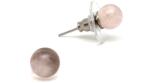 R. M. ékszer Fülbevaló golyó rózsakvarc 7mm (088178)