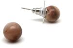 R. M. ékszer Fülbevaló golyó fa kövület 8-8, 5mm (087313)