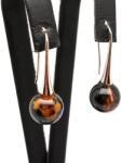 R. M. ékszer Ásvány fülbevalók Fülbevaló golyó sardonyx kis kürt lógós 10-11mm (087963)