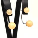 R. M. ékszer Fülbevaló golyó kalcit narancs dupla 6, 5-8, 5mm (087155)