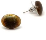 R. M. ékszer Ásvány fülbevalók Fülbevaló ovális zöldes labradorit 10x14mm (088043)