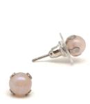 R. M. ékszer Fülbevaló acél karmos golyó rózsakvarc aura 6mm (088186)