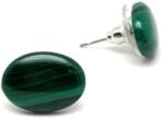 R. M. ékszer Fülbevaló ovál malachit 10x14-15mm (087083)