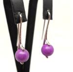 R. M. ékszer Fülbevaló golyó phosphosiderite ívelt lógó 10-10, 5mm (087752)