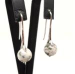 R. M. ékszer Fülbevaló faz golyó achát fa ívelt lógós 10mm (087342)