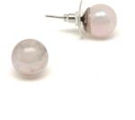 R. M. ékszer Fülbevaló golyó rózsa aurakvarc 10mm (087143)