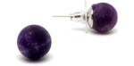 R. M. ékszer Fülbevaló matt golyó ametiszt 10-10, 5mm (087584)