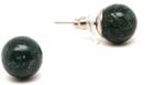 R. M. ékszer Fülbevaló golyó achát moha 10-11mm (088078)