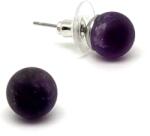 R. M. ékszer Fülbevaló matt golyó ametiszt 8mm (087583)
