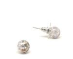 R. M. ékszer Fülbevaló roppantott golyó ezüst aurakvarc 8mm (087139)