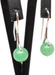R. M. ékszer Fülbevaló golyó zöld aventurin ívelt lógós 10mm (088443)