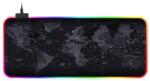 Edman Mousepad Gaming Edman cu Iluminare Led RGB World Map King Size 90x40 cm Negru Mouse pad