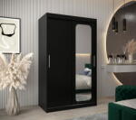 Veneti DONICELA 1 tükrös szekrény - 120 cm, fekete