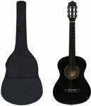 vidaXL 8 darabos fekete klasszikus gitár kezdőkészlet 1/2 34" 70127