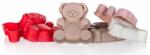  Teddy mackó forma, 6 darabos készlet, 7, 5x7, 5x1, 8cm szilikon - különböző változatok vagy színek keveréke