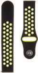 Tactical Curea pentru Ceas Smartwatch, Tactical, Silicon, Compatibila cu anumite ceasuri de 20mm, Negru/Galben