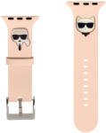 Karl Lagerfeld Curea pentru Ceas Smartwatch, Karl Lagerfeld, Karl and Choupette Watch Strap pentru Apple Watch 42/44mm, Silicon, Roz (KLAWLSLCKP)