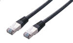 C-TECH Cablu patchcord Cat5e, FTP, negru, 2m (CB-PP5F-2BK)